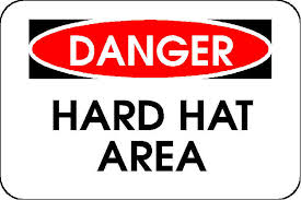 Danger Hard Hat Area Sign Board